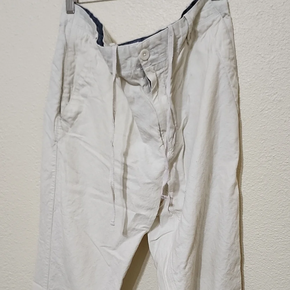 Banana Republic Cream Straight Fit Pants